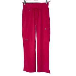 Greys Anatomy Barco Scrub Pants Womens XXS Pink Pockets Tie